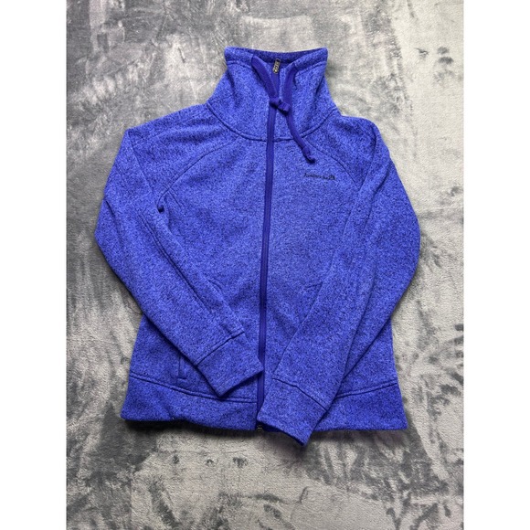 Avalanche Womens Full Zip Fleece Jacket Purple Heather Funnel Neck Size M Hiking - Picture 2 of 7